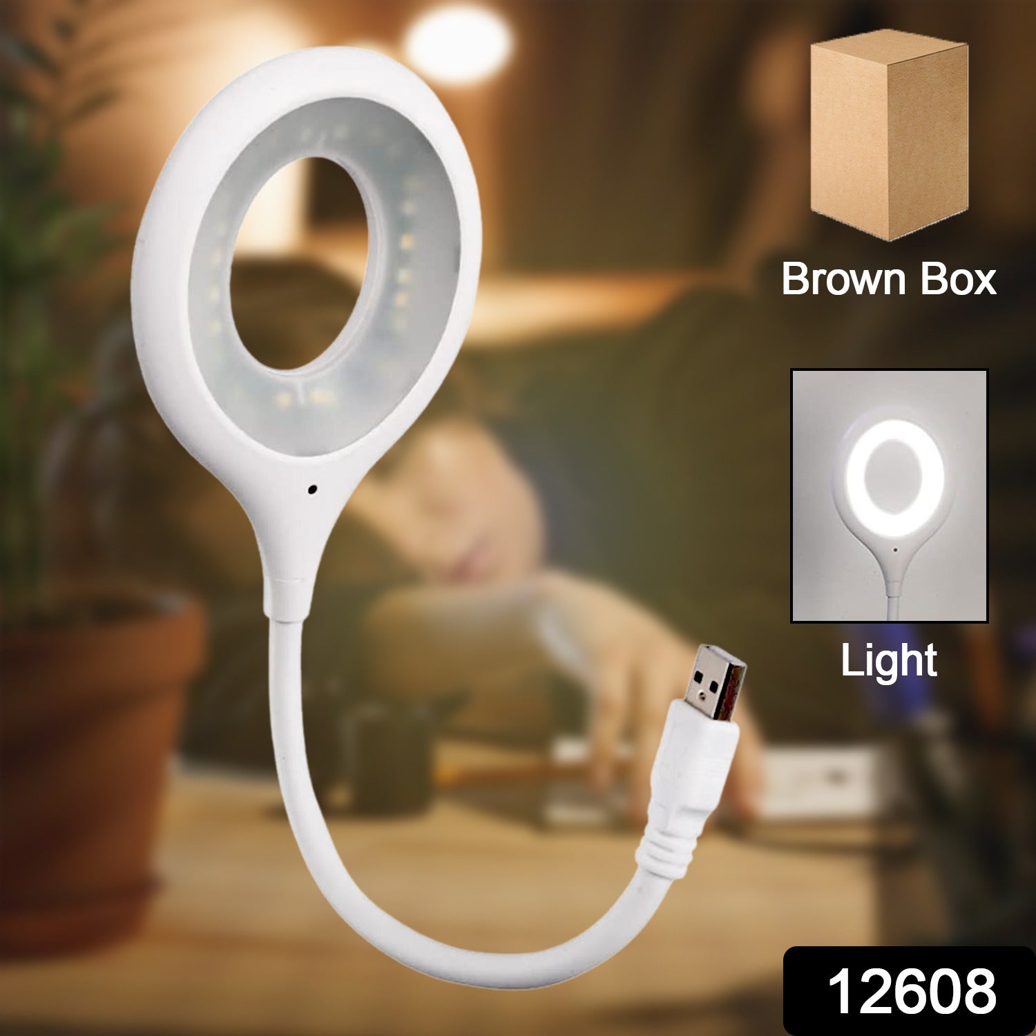 12608 LED USB Light for Laptop, 16 LED Night Lights for Bedroom, Lightweight Small LED Reading Light Lamp with Flexible Neck, Desk Light for Home, Travel, Study, Office (1 Pc) 12608 LED USB Light for Laptop, 16 LED Night Lights for Bedroom, Lightweight Small LED Reading Light Lamp with Flexible Neck, Desk Light for Home, Travel, Study, Office (1 Pc)